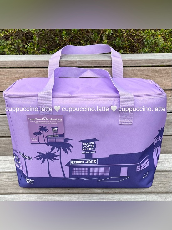 Trader Joe'S Handbags - NWT Trader Joe’s 2026 Limited Edition Lilac Purple Rain Insulated Cooler Tote